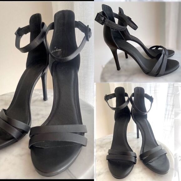 Anthropologie Joie Jena Nappa Leather Heel Sandal Size 39 US size 9 - Picture 1 of 14